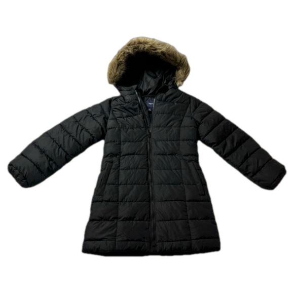 Gap Kids Cold Control Ultra Max Duffle Blacl Tunic Winter Snow Jacket Coat Parka - Picture 1 of 8